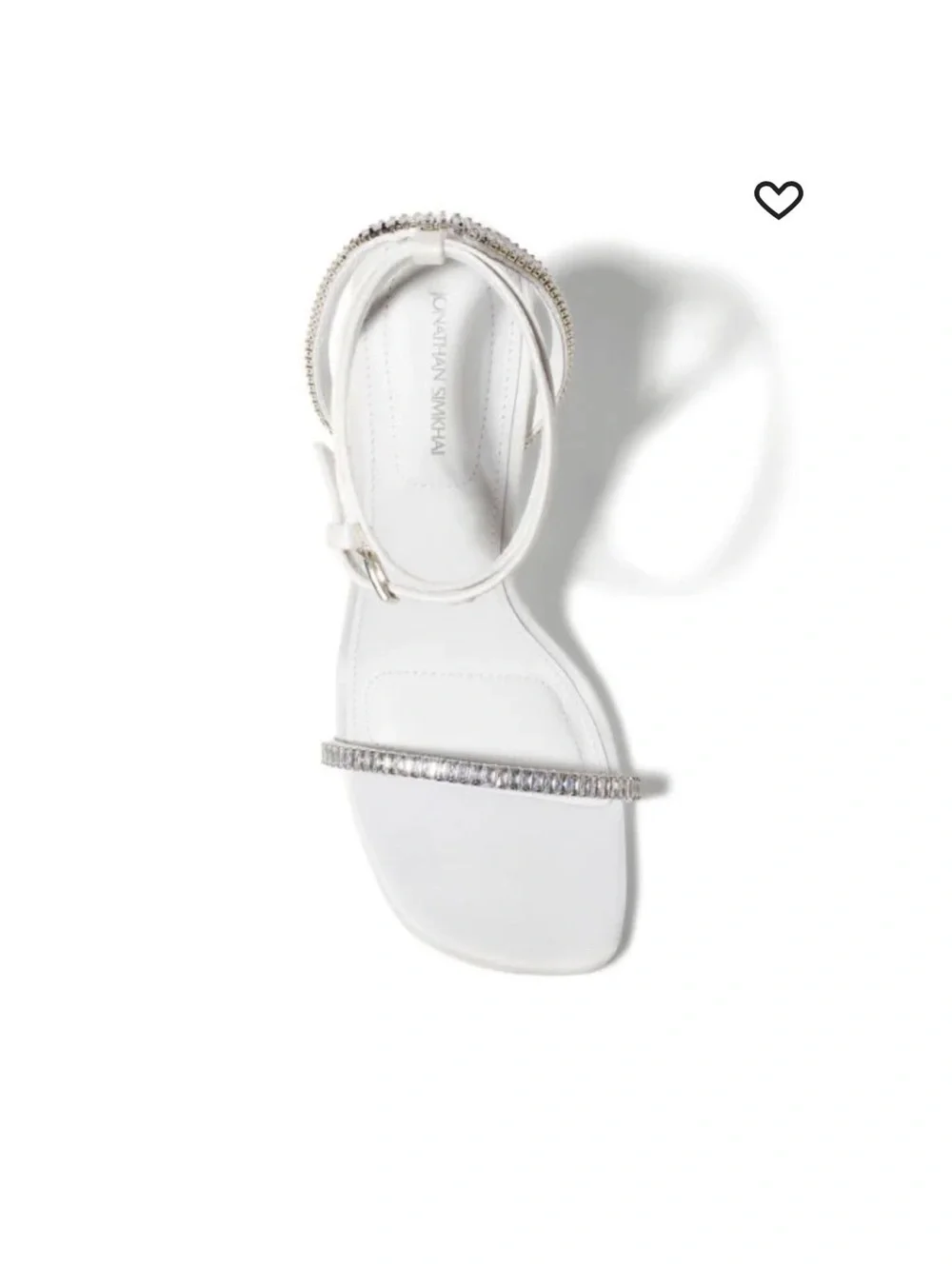 Jonathan Simkhai Luxon Crystal Harness Sandals White, Size EU41, NEW+DustBag